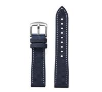 PctkeLsend 18/20/22/24 mm weiches Hybrid-Fluorkautschuk-Schnellverschluss-Uhrenarmband, passend for die meisten wasserdichten Uhren(Navy blue 1,22mm)