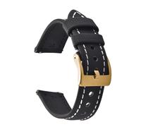 PctkeLsend 18/20/22 mm Unisex wasserdichtes PVC-Gewebe Schnellverschluss-Uhrenarmband, passend for universelle Uhrenarmbänder(BlackWhite-Buckle 3,20mm)