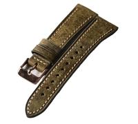 PctkeLsend 18-22 mm breites, handgefertigtes Vintage-Uhrenarmband aus Rindsleder, passend for antike Uhren(A rose gold Buckle,22mm)
