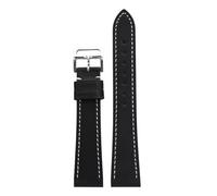 PctkeLsend 18-22 mm breites, schnell abnehmbares Uhrenarmband aus geöltem und gewachstem Retro-Kalbsleder mit Farbverlauf, passend for universelle Uhrenarmbänder(Black,20mm)