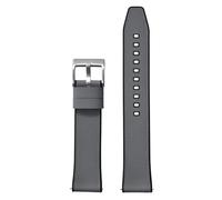 PctkeLsend 18-22 mm breites Uhrenarmband aus Segeltuch, FKM-Kautschuk und Schnellverschluss, passend for Universaluhren mit flachem Ende(Black Grey 1,20mm)