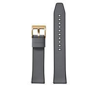 PctkeLsend 18-22 mm breites Uhrenarmband aus Segeltuch, FKM-Kautschuk und Schnellverschluss, passend for Universaluhren mit flachem Ende(Black Grey 3,19mm)