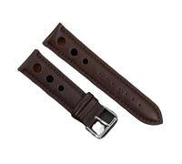 PctkeLsend 18-24 mm handgefertigtes Echtlederarmband mit Schnellverschluss, passend for die meisten Uhren mit flacher Öffnung(Coffee,24mm)