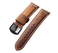 PctkeLsend 20/22/24/26 mm handgefertigtes Rindsleder-Uhrenarmband, passend for PAM111(A Brack buckle,26mm)