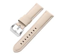 PctkeLsend 20/22/24/26 mm Herren-Uhrenarmband aus Nylon-Canvas, passend for Omega/Blancpain/Panerai(Beige-white,22mm)
