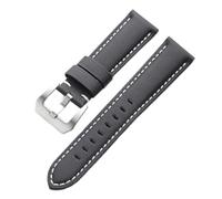 PctkeLsend 20/22/24/26 mm Herren-Uhrenarmband aus Nylon-Canvas, passend for Omega/Blancpain/Panerai(BLACK WHITE,22mm)