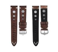 PctkeLsend 20-24 mm Vintage-Uhrenarmband aus echtem Leder(Light coffee,24mm)