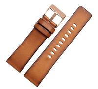PctkeLsend 22/24/26mm Genuine Leather Watchband Fit for Diesel Dz7406 Dz7408 Dz4476 Dz4343(Brown Rose gold,22mm)