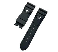 PctkeLsend 24, 26 mm Herren-Armband aus Silikonkautschukgel mit Blitzverschluss, passend for Panerai PAM 441 386(White Lightning,24MM_SILVER BUCKLE)