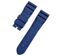 PctkeLsend 24, 26 mm Herren-Armband aus Silikonkautschukgel mit Blitzverschluss, passend for Panerai PAM 441 386(Blue,26MM_SILVER BUCKLE)