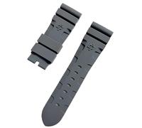 PctkeLsend 24, 26 mm Herren-Armband aus Silikonkautschukgel mit Blitzverschluss, passend for Panerai PAM 441 386(Gray,26MM_SILVER BUCKLE)
