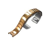 PctkeLsend Uhrenarmband aus Wolframstahl mit Butterfly-Schnalle und Kerbe, passend for RADO 6020(Gold,14.5-7mm)