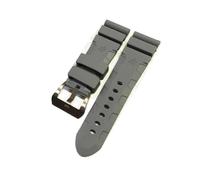 PctkeLsend Uhrenarmband passend for Panerai SUBMERSIBLE PAM 441 359 Weiches Silikonkautschuk 24 mm 26 mm Herrenuhrenarmband Uhrenzubehör Uhrenarmband(Gray-Silver Buckle,24mm)