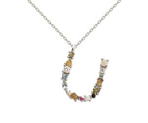 PD PAOLA - BUCHSTABE "U" HALSKETTE - silber