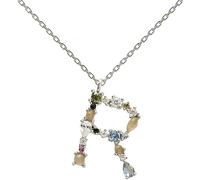 PDPAOLO Buchstaben Damen Halskette - Silber / R