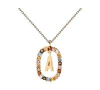 PD Paola Letter A Goldhalskette 925 Sterling Silber - 500 mm CO01-260-U