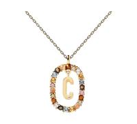 PD Paola Letter C Goldhalskette 925 Sterling Silber - 500 mm CO01-262-U
