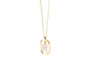PD Paola Letter Mini H Goldhalskette 925 Sterling Silber - 500 mm CO01-519-U