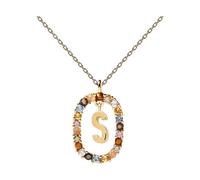 PD Paola Letter S Goldhalskette 925 Sterling Silber - 500 mm CO01-278-U