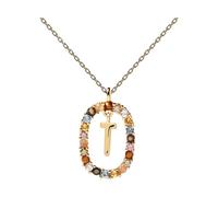 PD Paola Letter T Goldhalskette 925 Sterling Silber - 500 mm CO01-279-U