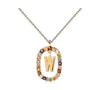 PD Paola Letter W Goldhalskette 925 Sterling Silber - 500 mm CO01-282-U