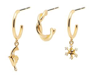 PD Paola Ranch Goldohrringe Set 925 Sterling Silber BU01-003-U
