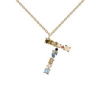 PDPAOLA - Buchstabe T Halskette - 925er Sterlingsilber 18k Vergoldung - Damenschmuck