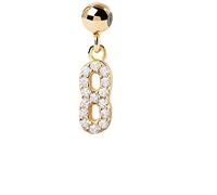PDPaola CH01-002-U Charm-Anhänger Ziffer 8 vergoldet