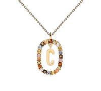 PDPAOLA Damen Charm-Kette Buchstabenkette C