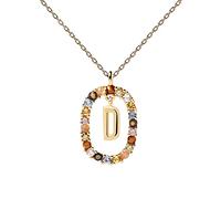 PDPAOLA Damen Charm-Kette Buchstabenkette D