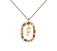 PDPAOLA - Halskette Buchstabe F- 925er Sterlingsilber 18k Vergoldung - Damenschmuck