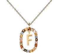 PDPAOLA Damen Charm-Kette Buchstabenkette F