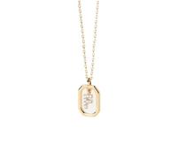 PDPAOLA Halskette Mini Letter F 18 kt. vergoldet 925 Sterling Silber 500 mm Damen