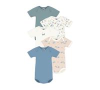 Petit Bateau 5er-Pack Bodys kurzarm Safari 80 natur/bunt
