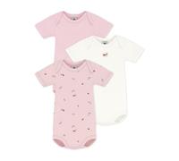 Petit Bateau 3er-Pack Bodys kurzarm Ringel Erdbeeren 68 rosa/natur