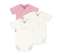 Petit Bateau 3er-Pack Wickelbodys kurzarm Herzen 68 natur/bunt