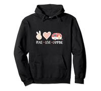 Peace Love Camping Slogan Hippie Design Hippie Camper Damen Pullover Hoodie