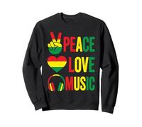 Peace Love Music Reggae Colors Positive Vibes Grafikkunst Sweatshirt