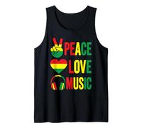 Peace Love Music Reggae Colors Positive Vibes Grafikkunst Tank Top