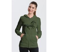 Peaces.bio - handbedruckte Biomode Bio-Jersey-Zip-Hoodie Horsepower Waldgrün XS