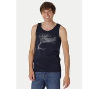 Peaces.bio - handbedruckte Biomode Bio Tank Top Windy Tree Herren Blau 3XL