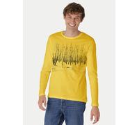 Peaces.bio - handbedruckte Biomode Herren Langarmshirt Woodland Gelb XXXL