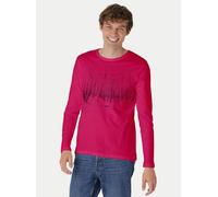 Peaces.bio - handbedruckte Biomode Herren Langarmshirt Woodland Pink XL