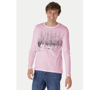 Peaces.bio - handbedruckte Biomode Herren Langarmshirt Woodland Rosa XXXL