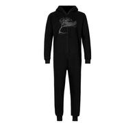 Peaces.bio - handbedruckte Biomode Jumpsuit Windy Tree Damen Schwarz XS