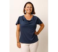Peaces.bio - handbedruckte Biomode Romantic Shirt aus TENCEL Navy XS