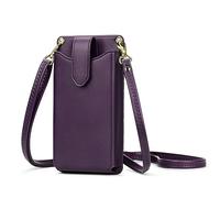 Peacocktion Handytasche zum Umhängen Damen, Kleine Handy Umhängetasche mit Kartensteckplatz, Handy Tasche zum UmhäNgen mit Verstellbare Träger Lila