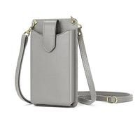 Peacocktion Handytasche zum Umhängen, Kleine Umhängetasche Damen, Crossbody Handytasche Geldbörse, Handy Umhängetasche mit Kartenfächer, Crossbody Tasche für Damen, 01-Licht Grau