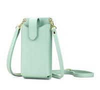 Peacocktion Handytasche zum Umhängen, Kleine Umhängetasche Damen, Crossbody Handytasche Geldbörse, Handy Umhängetasche mit Kartenfächer, Crossbody Tasche für Damen, 01-Licht Grün