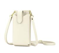 Peacocktion Handytasche zum Umhängen, Kleine Umhängetasche Damen, Crossbody Handytasche Geldbörse, Handy Umhängetasche mit Kartenfächer, Crossbody Tasche für Damen, 01-Beige